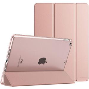 Moko Case for iPad 10.2 iPad 9th Generation 2021/ iPad 8th Generation 2020/ iPad 7th Generation 2019, Slim Stand Hard Back Shell Smart Cover Case for iPad 10.2 inch, Auto Wake/Sleep, Rose Gold