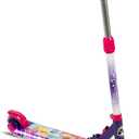 Huffy Light Up Inline Scooter for Kids, 2 Wheel Kick Scooter with LED Lights and Rear Brake, Foldable, Adjustable Handlebar on Select Models, Durable Frame, Licensed Character Graphics