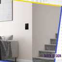 ENERLITES Matte Black Light Switch with Screwless Wall Plate, Decorator Paddle Rocker Wall Switch, Single Pole, Grounding Screw, Residential Grade, 15A 120V/277V, UL Listed, 91150-MBK10P (10 Pack)