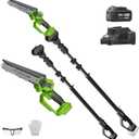 2-in-1 Cordless Pole Saw & Mini Chainsaw 20V 3.0AH 8-Inch 15FT Reach Electric Tree Trimmer Battery Powered Chainsaw with Extension Pole for Tree Trimming Branch Cutting Pruning