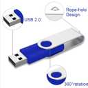 Bulk Swivel USB Flash Drive 1GB 20 pack Storage Capacity with Lanyard USB 2.0 High Speed Data Transfer, Portable Thumb Drive (Blue) (1, GB)