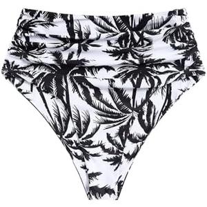 ZAFUL Women High Waisted Bikini Bottoms Ruched Swimsuit Bottom Tummy Control Bathing Suit Bottoms XL