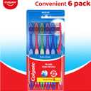 Colgate Extra Clean Toothbrush, Medium Toothbrush for Adults, 6 Pack