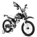 KEANO 16" Motocross Kids Bike for 4-7 Yrs Training Wheels, Black