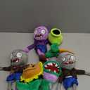 JHESAO 6 PCS Plants and Zombies PVZ Plush Zombies Plants Sets - Peashooter, Conehead, Chomper, Sunflower Figures in Gray and Purple