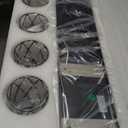 6-Light Farmhouse Vanity Light Fixtures Over Mirror, Black with Cage Metal Shade, Vintage Rustic for Bathroom, Hallway