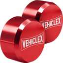 Vehiclex 2-Pack Heavy-Duty Puck Lock Set  Keyed Alike, Hidden Shackle Lock  Rust-Resistant Security for Trailers, Garages, Cargo Doors  Red