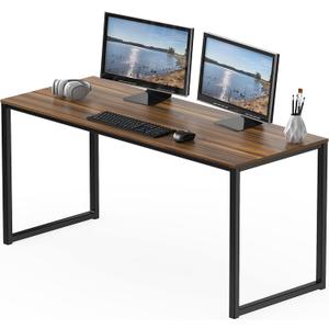 SHW Mission 55-Inch Home Office Computer Desk, Walnut