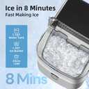 Antarctic Star Nugget Ice Maker Countertop, 35lbs/24H, Soft Chewable Ice, Self-Cleaning, Fast Making in 8 Mins, Portable Ice Machine with Handle, Ice Basket & Scoop, Stainless Steel Silver