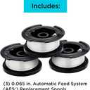 BLACK+DECKER Weed Eater String, Genuine OEM Authentic Trimmer Line, 3-Pack, 30-Feet of Replacement Spool, 0.065-Inch Diameter (AF1003ZP)