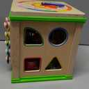 WOODMAM Wooden 7-in-1 Activity Cube| Montessori Toys for 1 2 3 Year Old Toddlers| Baby Educational Developmental Toys |One Year Old Boys Girls First Birthday Gifts |Bonus Sorting & Stacking Board (Green)