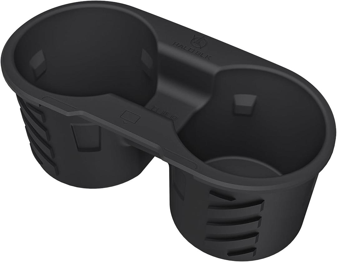 HALOBLK Cup Holder Insert for 2021-2024 Tesla Model Y & 2021-2023 Model 3, Suitable for Bottles with a Capacity of 24-30 OZ (External Diameter of the Cup Within 2.71-2.76 Inches), Black