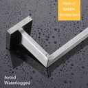 LANC Bathroom Hand Towel Holder Brushed Nickel Hand Towel Bar 10 Inche Right Side Square Towel Ring for Kitchen Bathroom Wall Mount Stainless Steel Modern Towel Racks Hanger, A8806BN
