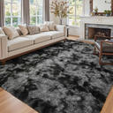 5x7 Ft Large Shag Rugs for Bedroom Living Room Decor for Men Boys, Tie Dyed Ultra Soft Fluffy Furry Area Rug for Indoor Floor, Aesthetic Carpet for Home Decor (Dark Grey)