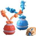 2PCS Zealburst Dog Toy, Interactive Dog Toys, 2026 Upgraded Motion Activated Squeaky Cat Balls, 360 Smart Automatic Rolling Moving for Bored Pet Cats Dogs (Orange+Blue)