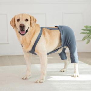 Dog Hind Leg Recovery Sleeve for ACL TPLO After Surgery, Cotton Dog Recovery Pants Prevent Wounds Licking (Navy Blue,2X-Large)