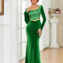 PAINEOMN Princess Costume for Women Princess Dress Adult Long Sleeves Green Dress Gown Dress Halloween Cosplay Party Outfit M