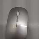 Kovess Mouse for Laptop Wireless Bluetooth - MacBook Air Mac Pro PC iPad Optical Rechargeable Silent Mouse with Jiggler Dual Mode Switch Bluetooth 5.2/3.0 and 2.4GHz USB-A and Type-C Receiver Silvery