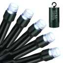 Joomer Battery Christmas Lights, 33ft 100LED Fairy Lights Battery Operated Timer 8 Modes Waterproof for Outdoor Home Garden Party Holiday Christmas Trees Decoration (White)