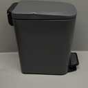 Cesun Small Bathroom Trash Can with Lid Soft Close, Step Pedal, 6 Liter / 1.6 Gallon Stainless Steel Garbage Can with Removable Inner Bucket, Anti-Fingerprint Finish (Gray)