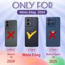 2 x for Moto Edge 2024 Case Women - Cute Girls Phone Cover Kawaii Girly Aesthetic Unique Design Mushroom Heavy Duty Protective Shockproof Military Grade for Motorola Moto Edge 2024 Cases