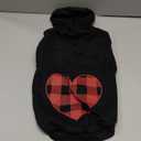 Dog Hoodie Dog Sweaters for Medium Dogs Pet Clothes Black Buffalo Plaid Warm and Soft Breathable Cozy(M)