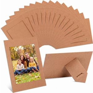 150 Pcs 4 x 6 In Paper Picture Frames Bulk Standing Photo Frame | Back to School Gifts, With Easel Stand, Cardboard Picture Arts, DIY Family Art Craft Decoration, Wedding Photos Display