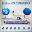 UV Water Filter Whole House, 1" MNPT, 55W Water Purifier System for Under Sink Water Filter, 120V 12GPM for Water Purity +1 Extra Bulb | Whole House Water Filter System for Better-tasting water, Stainless Steel Housing,12GPM High flow,Durable & Easy to Install
