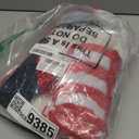 Funtery 5 Pcs Santa Claus Costume Women Christmas Suit Including Velvet Dress with Belt, Hat, Striped Tights, Velvet Gloves (XX-Large, Red)