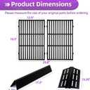 Genesis E310 Grill Parts Cast Iron E330 Grill Grates for Weber Genesis S330 EP310 with 7620 Porcelain Flavorizer Bars 7622 Heat Deflector Grill Replacement Parts for Weber 300 Series