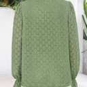 PRETTYGARDEN Lace Long Sleeve Shirts Casual Button Down Going Out Tops Hollow Out Eyelet Blouses 2026 Spring Fashion Clothing(Grass Green,Medium) (Green, M)
