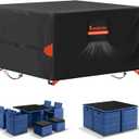 Kovshuiwe Outdoor Table Cover, 28 Inch Square Patio Table Covers, Waterproof Outside Small Table Cover Furniture Covers, Heavy Duty 600D Oxford - 28 X 28 X 28 Inch (Black)