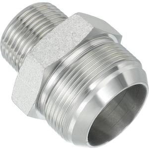 PATIKIL Pipe Adapter Connector 1-7/8" Male 74 Flare JIC x 1" Male R Pipe Fitting Oil Feed Restrictor Fitting Hydraulic Connector for Oil Steam Water Pipelines System