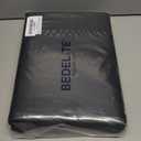 BEDELITE Satin Sheets Queen Size Bed Set, Luxury Soft Black Silky Sheets for Hair and Skin, Similar to Silk Bed Sheets Set 4 Pieces with 1 Deep Pocket Fitted Sheet, 1 Flat Sheet, and 2 Pillowcases