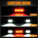 Third 3rd Brake Light LED for 1992-1997 Ford F150 F250 F350 Bronco, High Mount Rear Brake Lights Assembly, Waterproof Center Cab Lamp Stop Light
