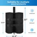 Sand Weight Bags(140lbs) for Pop up Tent,1680D Heavy Duty Weights Sand Bags for Outdoor,Set of 4