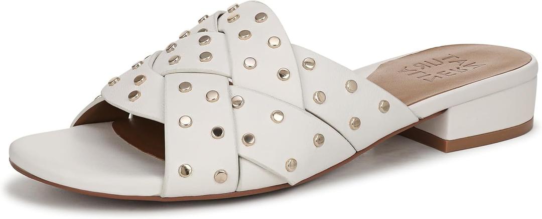 Naturalizer Women's Morena Slide Sandal (10, Warm White Leather)