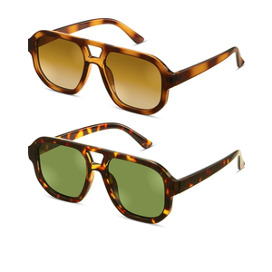 livho Trendy Polarized Square Aviator Sunglasses Women Men Square Eyewear Frame, Retro Sun Glasses for Women Men 2025 Shades
