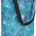 Small Collapsible Shopping Cart,Shopping Cart with Wheels,Folding (Flower)