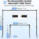 EMART Over Table Rod Stand,Adjustable Table Arch Stand with C-Clamps | 70'' Tall 94" Length Tabletop Banner Stand for Balloon/Flower/Backdrop Decorations&Party/Display/Birthday/Wedding/Festival