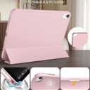 Case for iPad Air 11 inch M2/M3/M4 (2024/2025/2026), iPad Air 5th/4th Generation (2022/2020) 10.9 Inch-Shockproof Cover with Apple Pencil 2 Charging & Holder, Auto Wake/Sleep (Pink)