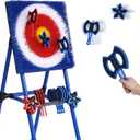 Axe Throwing Game for Backyard - 8 Throwing Axes Set - Deluxe Foldable Plastic Axe Throwing Target Game for Adults Kids, Outdoor Games Carnival Games