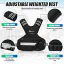 NEALFIT Weighted Vest for Women and Men, 11-20lb Adjustable Weighted Vest with Reflective Strip, Body Weight Vest for Walking, Running, Fitness, Strength Training