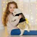 Dog Happy New Year Outfit Dog Dress New Years Pet Costumes for Dogs Funny Puppy Dress with Bow for Small Medium Dogs Girls Cats (Large)