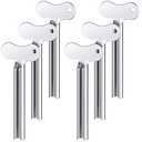 ZOCONE Toothpaste Squeezer, 6pcs Metal Tube Squeezer Key Stainless Steel Toothpaste Roller Tube Wringer for Paint, Cream, Cosmetic and Hair Dye(E)