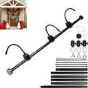 WesGen Garland Hanger for Front Door Frame, Adjustable 17"- 82" Heavy-Duty Garland Holder for Door Frame Christmas & Halloween Decorations, Wreaths, Lights, No-Drill, Damage-Free