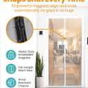 Flux Phenom Magnetic Screen Door Mesh 38x82 Inch Easy Install, Strong Magnet Strength, Self-Sealing Mesh, Pet Tested, Hands-Free Entry, Door Screen Magnetic Closure, Keeps Bugs Out - White