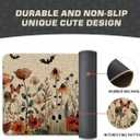 2 x Artoid Mode Cat Jack-O'-Lantern Pumpkin Halloween Doormat, Low-Profile Switch Rug Door Home Decor Mat Floor Mat for Indoor Outdoor 17x29 Inch (Beige)