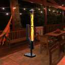 Outdoor Pellet Fire Pit Spiral Swirling Flame Column with Glass Tube, Creates Cozy Patio & Garden Ambience, Great for Backyard & Camping