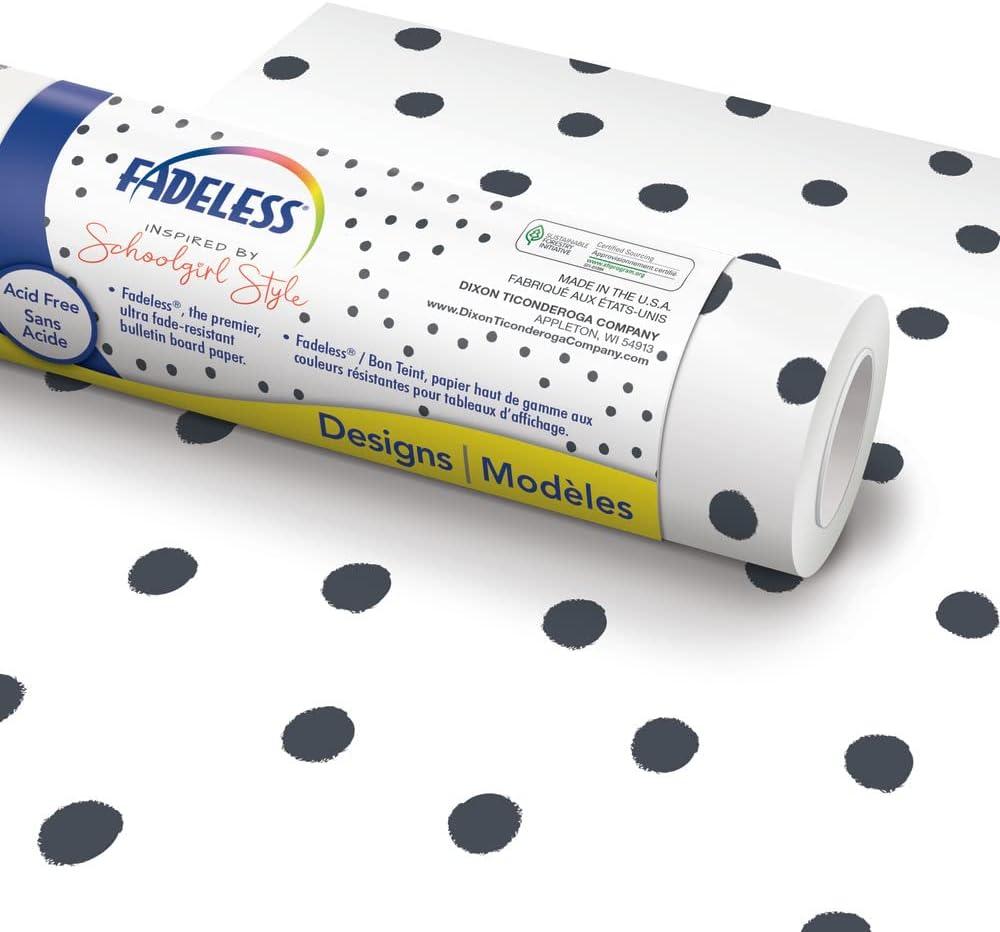 Fadeless Schoolgirl Style Bulletin Board Paper, BFF Painted Dot, 47.25" x 50', 1 Roll, 47.3" x 600"